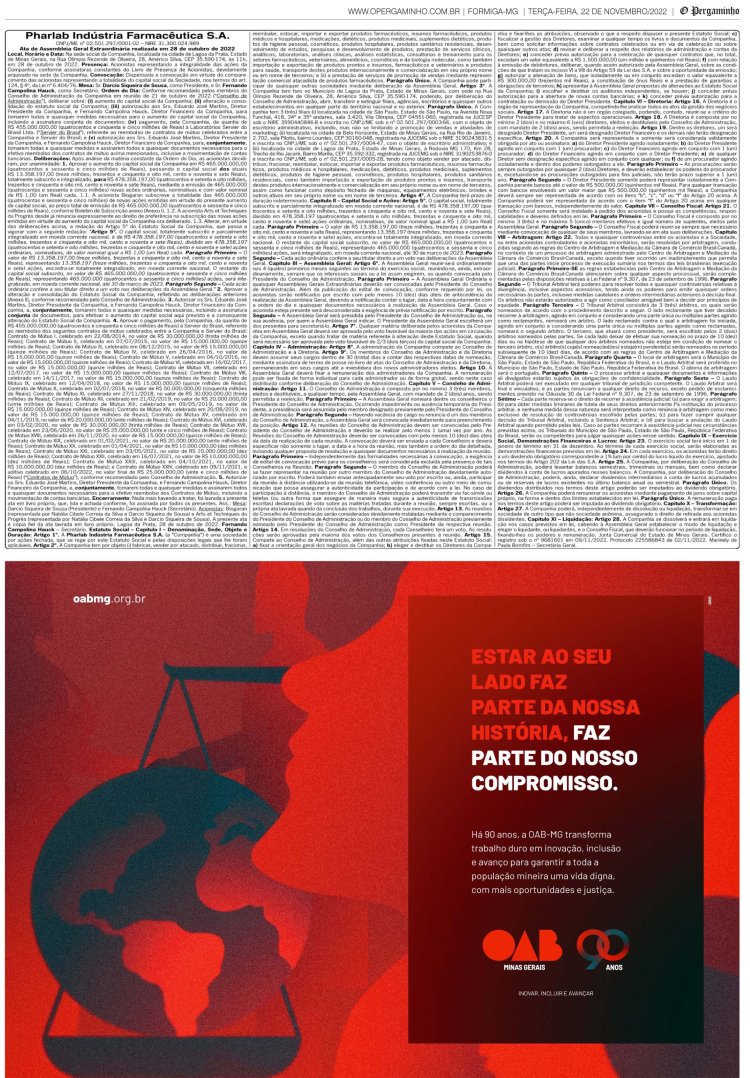Edição 5986 - Edital Pharlab Indústria Farmacêutica S.A.