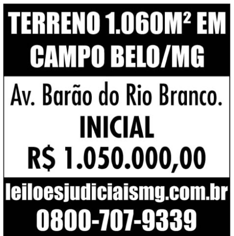 Edital Prefeitura de Campo Belo/MG