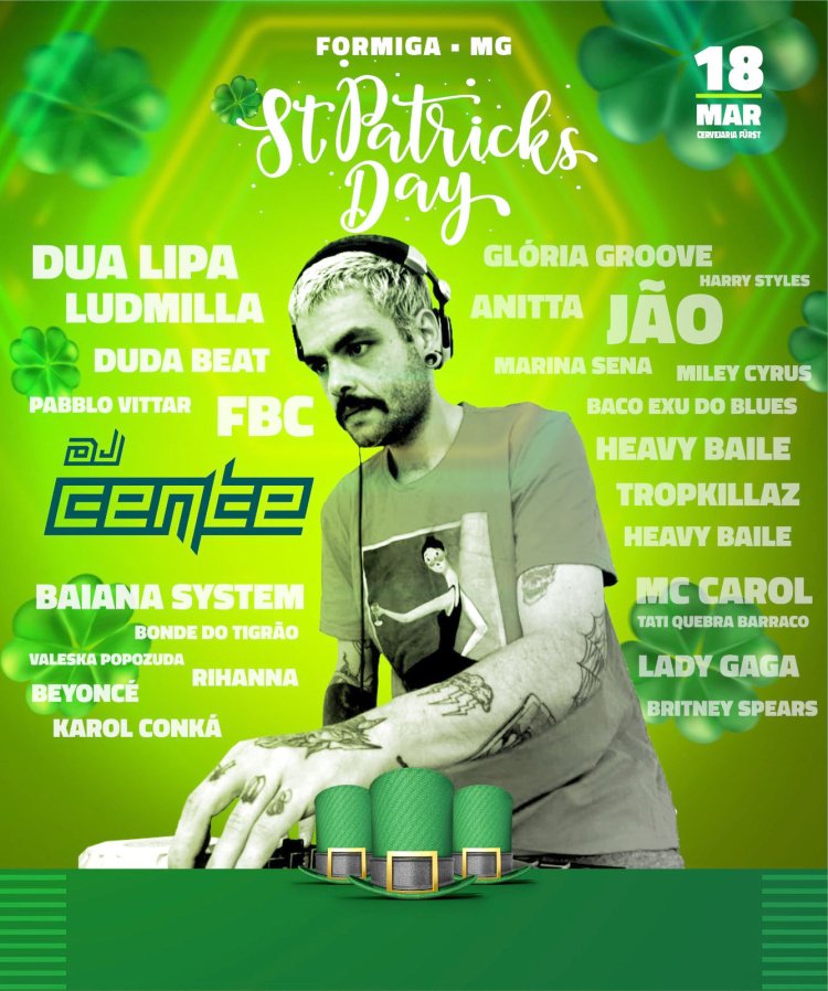 DJ Cente confirma participação no St. Patrick's Day