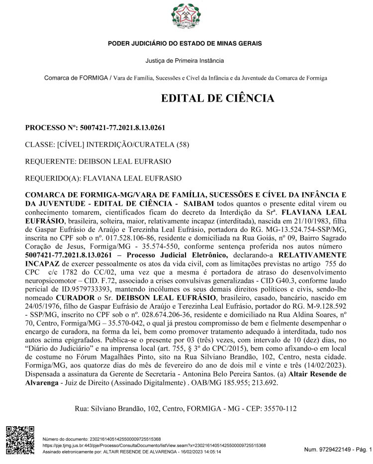 Edital de Ciência
