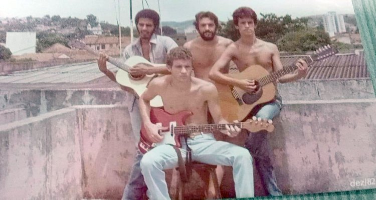Foto histórica da banda ‘Ar livre’ de 1979