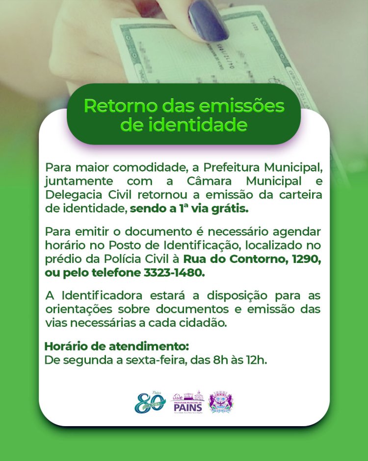 Pians: Retorno das emissões de identidade