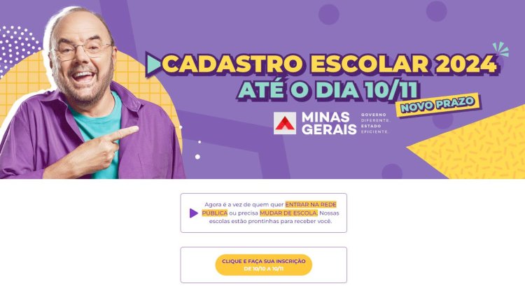 Prazo para Cadastro Escolar 2024 vai até sexta-feira