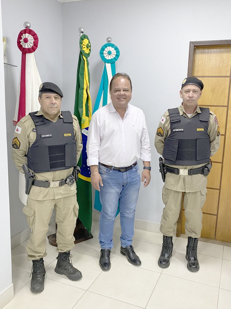 Pains: Prefeito recebe visita da Polícia Militar  para tratar sobre ‘Patrulha Rural’