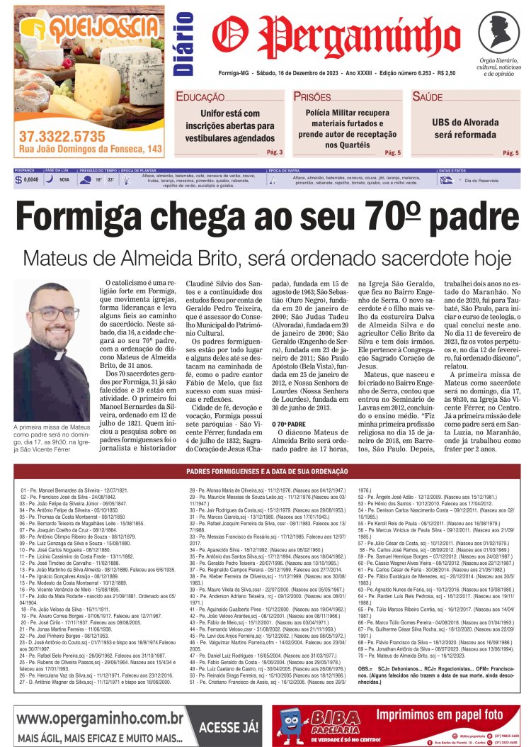 O Pergaminho 16/12/2023