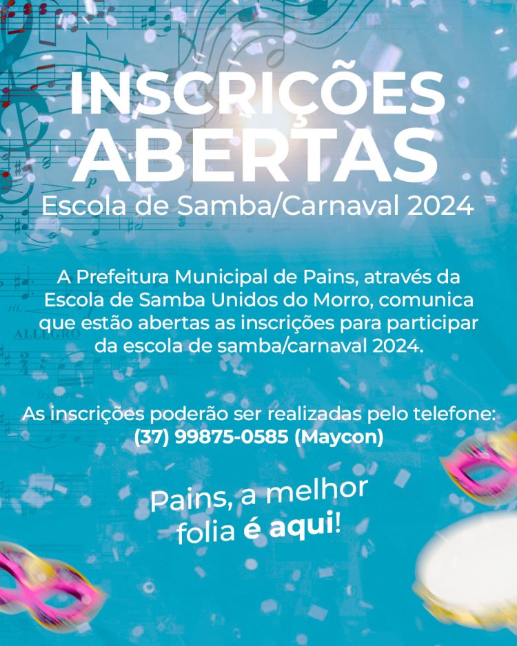 Pains: Inscrições abertas