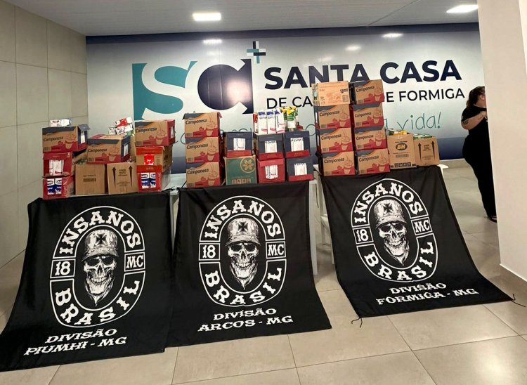 Insanos MC doa mais de 500 litros de leite para a Santa Casa