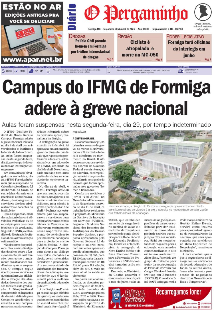 O Pergaminho 30/04/2024