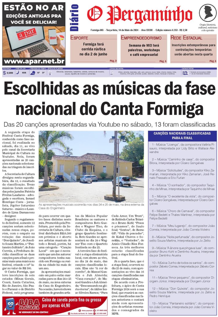 O Pergaminho 14/05/2024