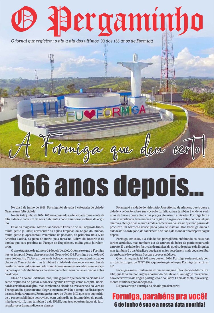 Caderno Especial: Aniversário de Formiga 2024