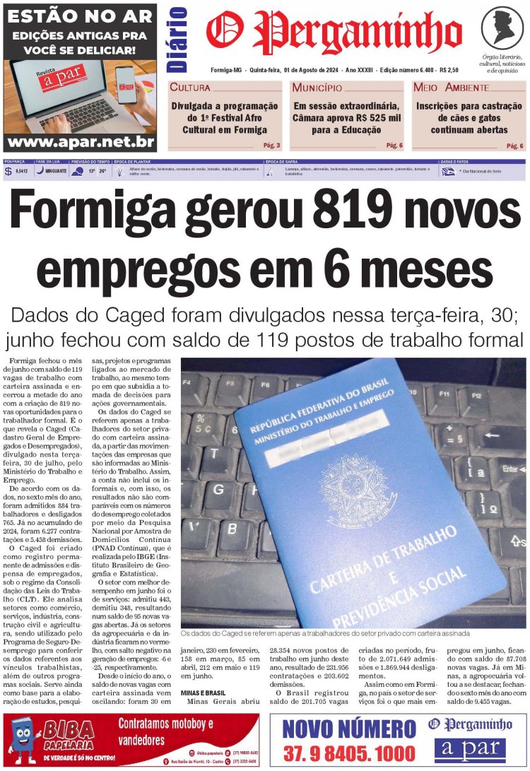 O Pergaminho 01/08/2024