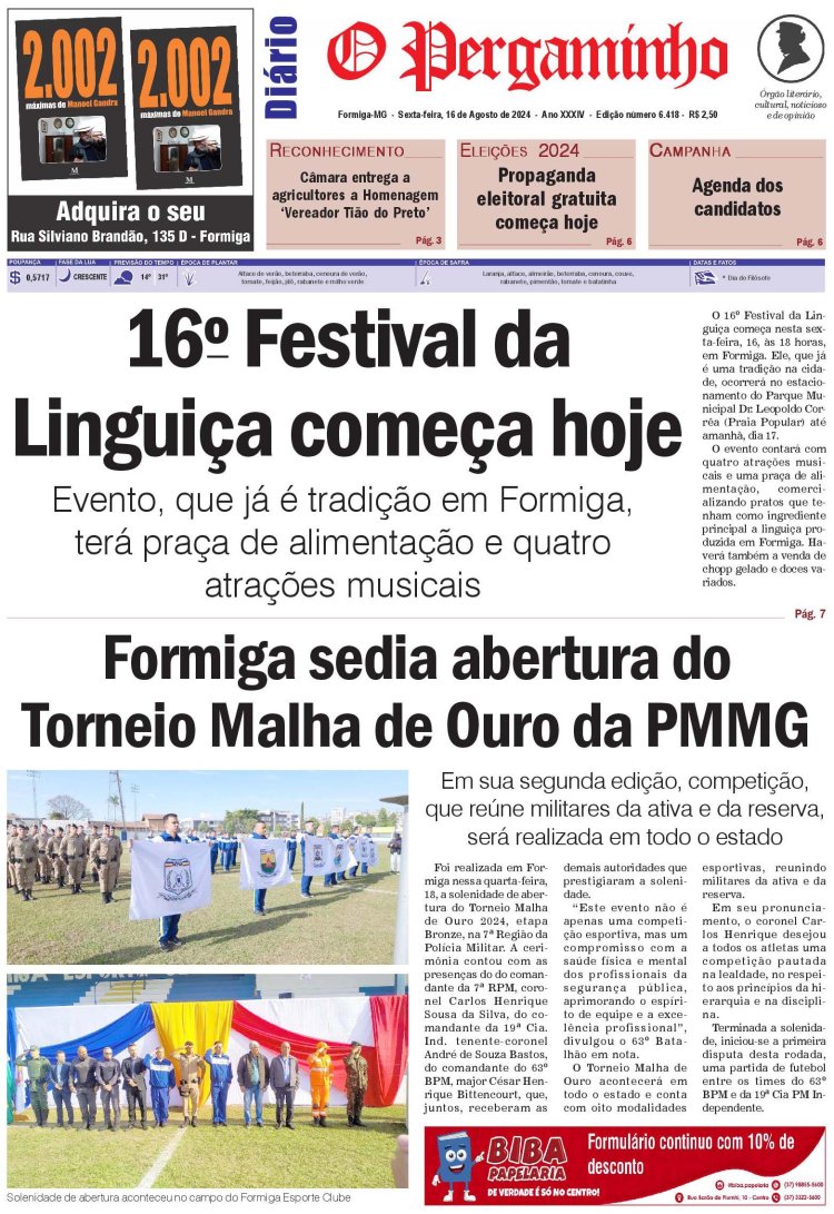 O Pergaminho 16/08/2024