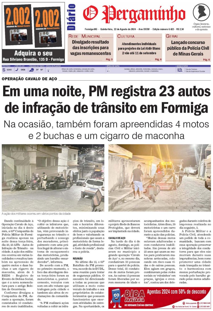 O Pergaminho 22/08/2024
