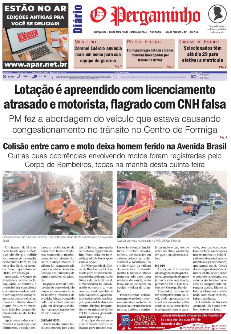 O Pergaminho 18/10/2024