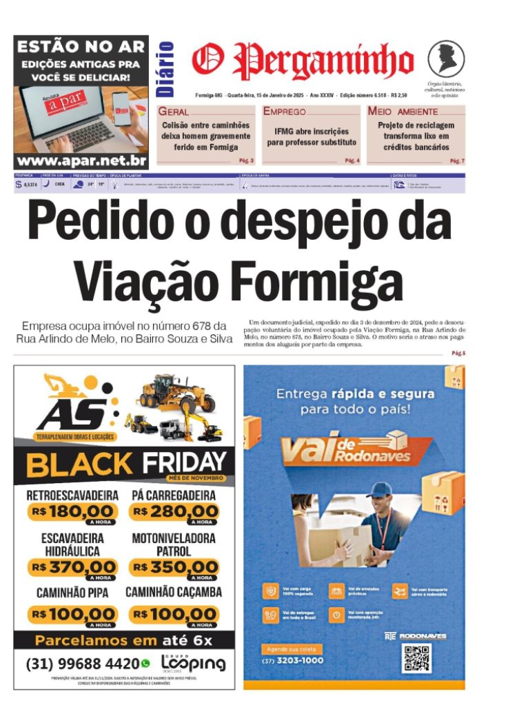 O Pergaminho 15/01/2025