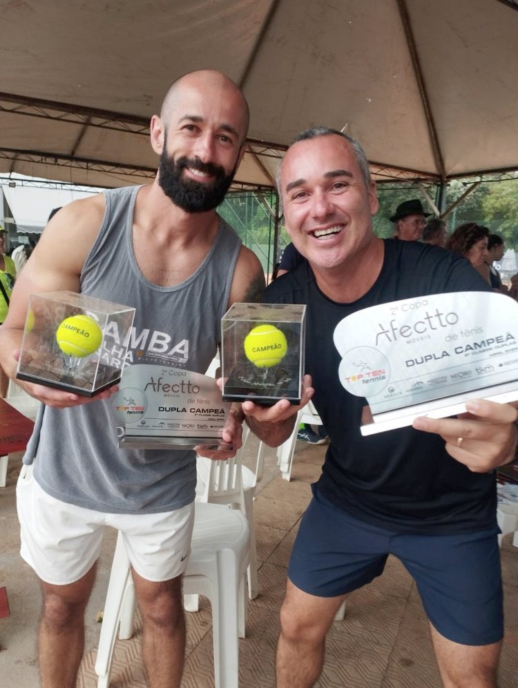Dupla formiguense é campeã na 2ª Copa Afecto Móveis de Tênis em Divinópolis