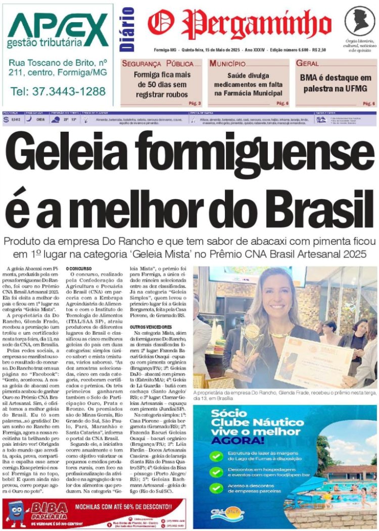 O Pergaminho 15/05/2025