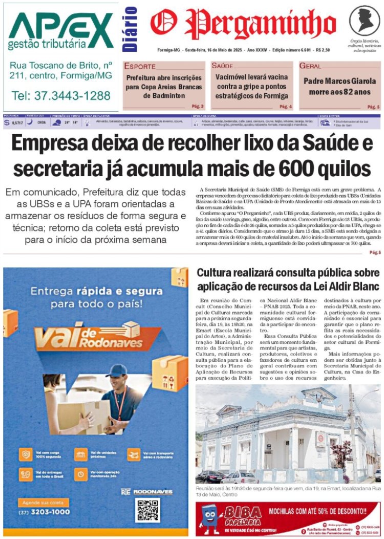 O Pergaminho 17/05/2025